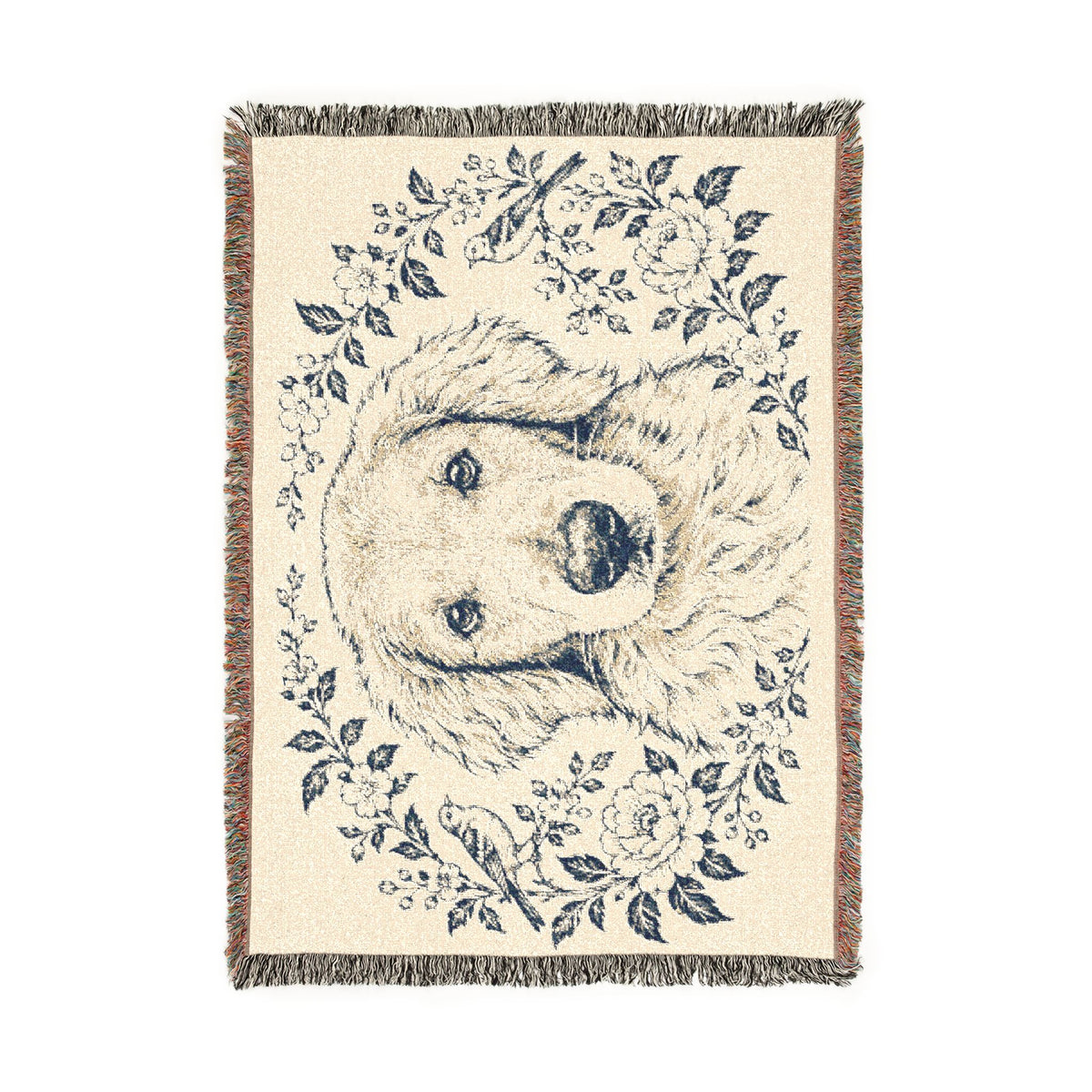 Custom Woven Pet Portrait Throw