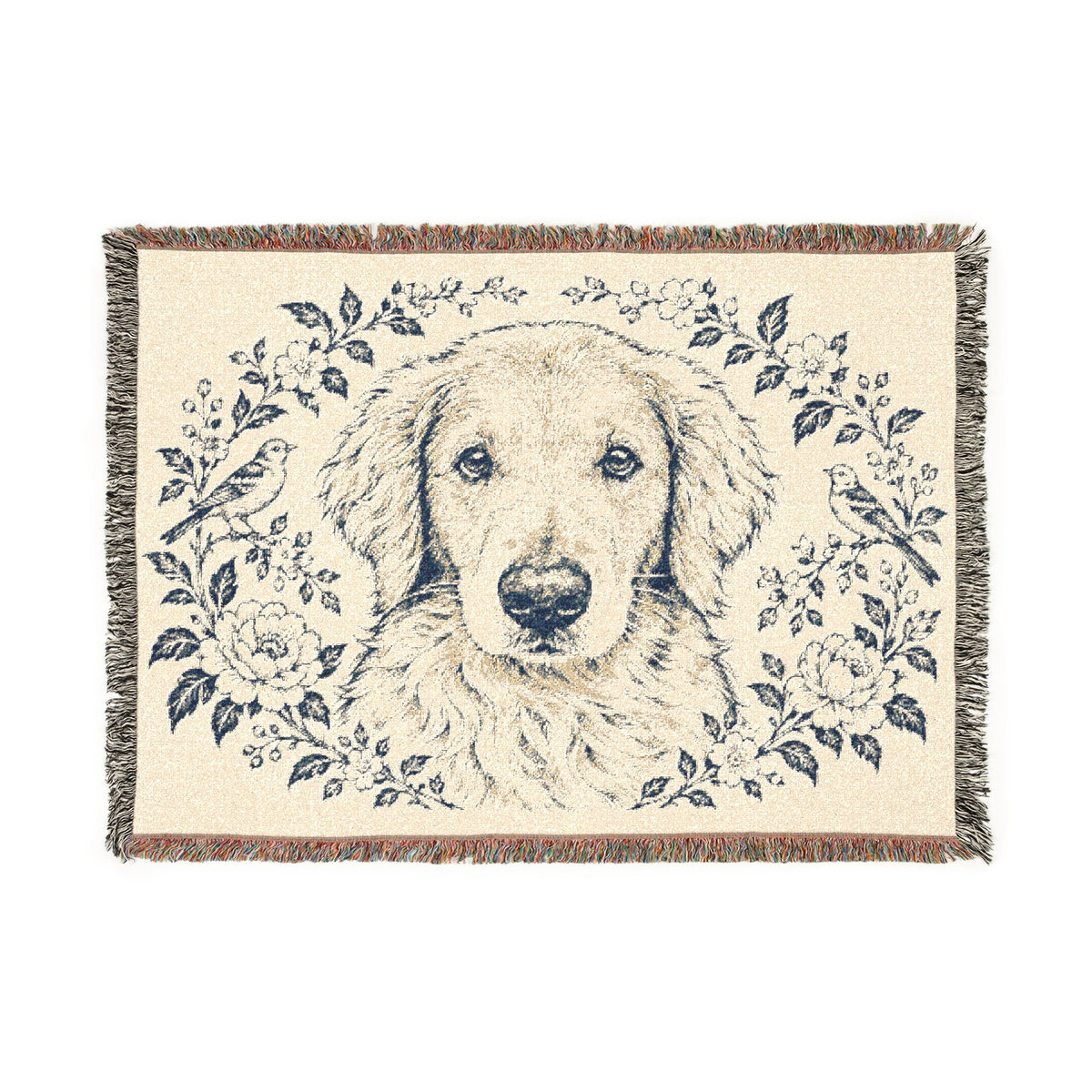 Custom Woven Pet Portrait Throw