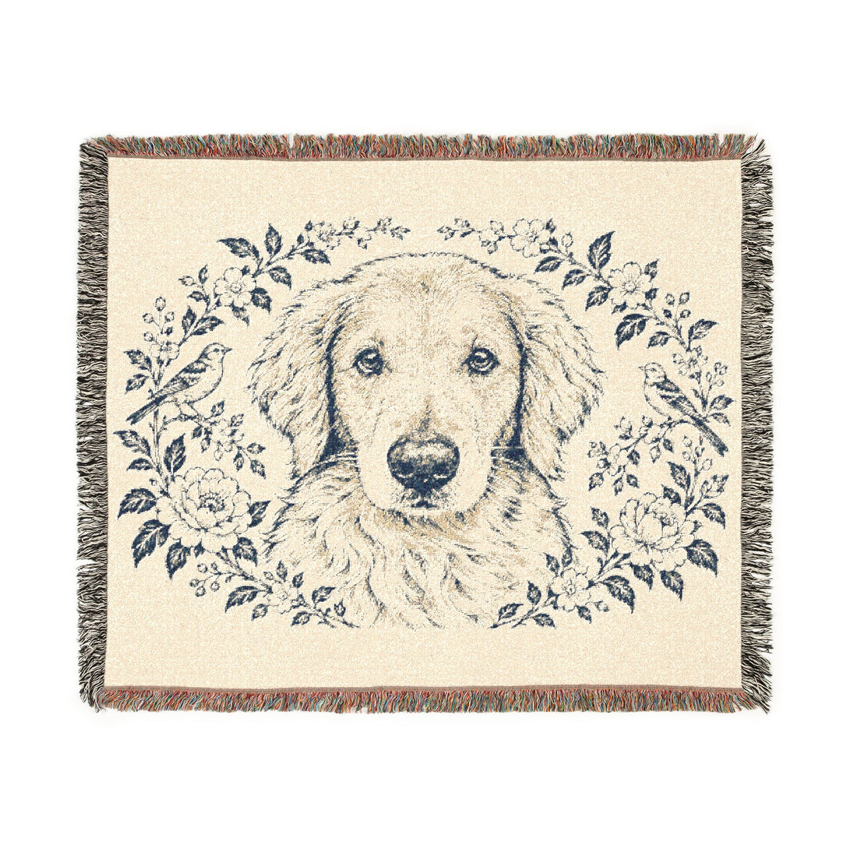 Custom Woven Pet Portrait Throw