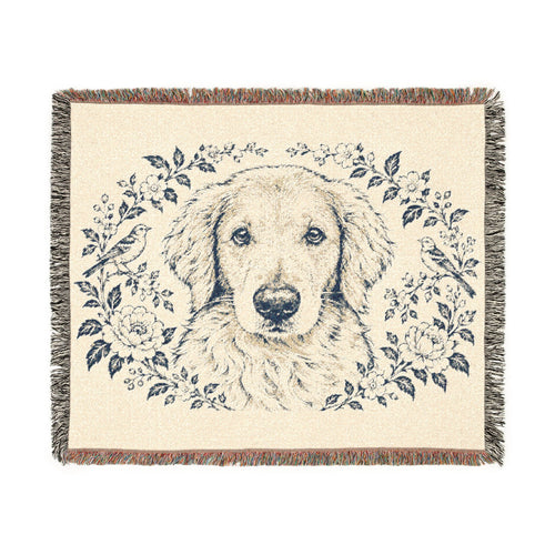 Custom Woven Pet Portrait Throw