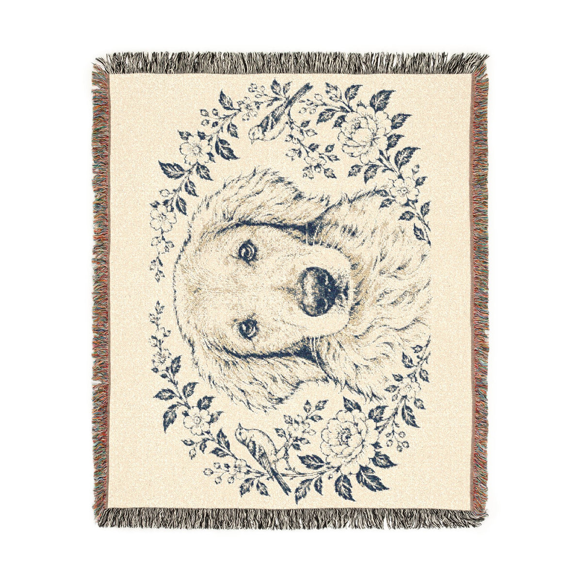 Custom Woven Pet Portrait Throw